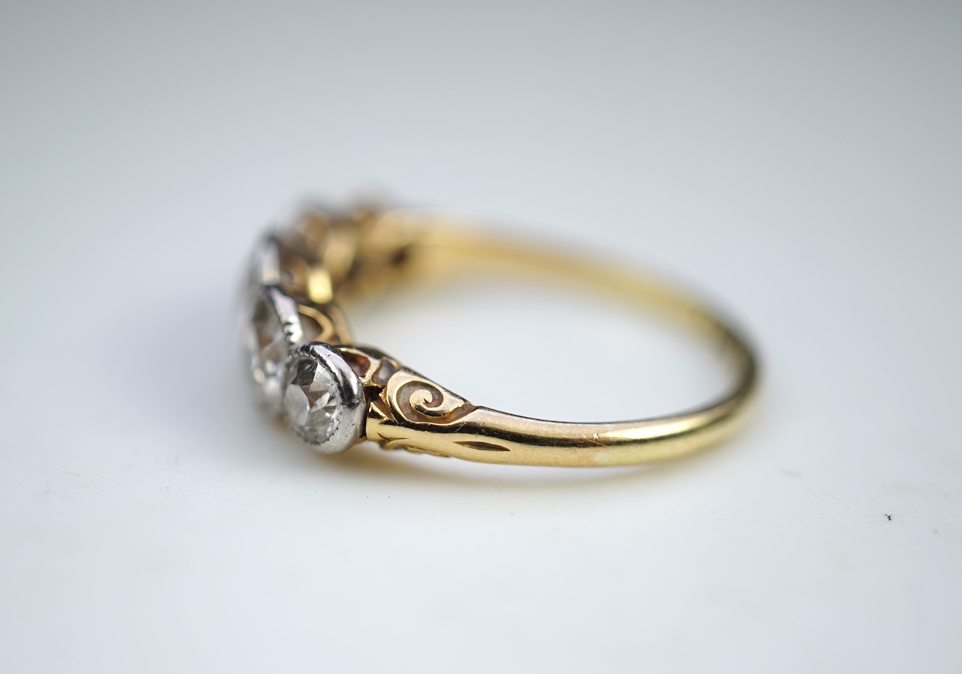 A diamond five-stone ring, early 20th century